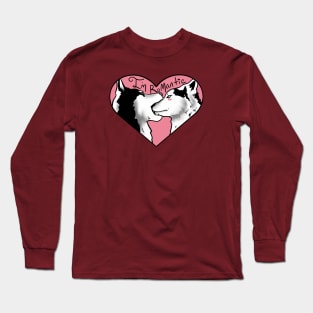 I'm Romantic Husky Love in a Heart Long Sleeve T-Shirt